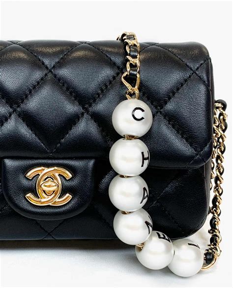 chanel bag pearl strap|chanel handbags with chain straps.